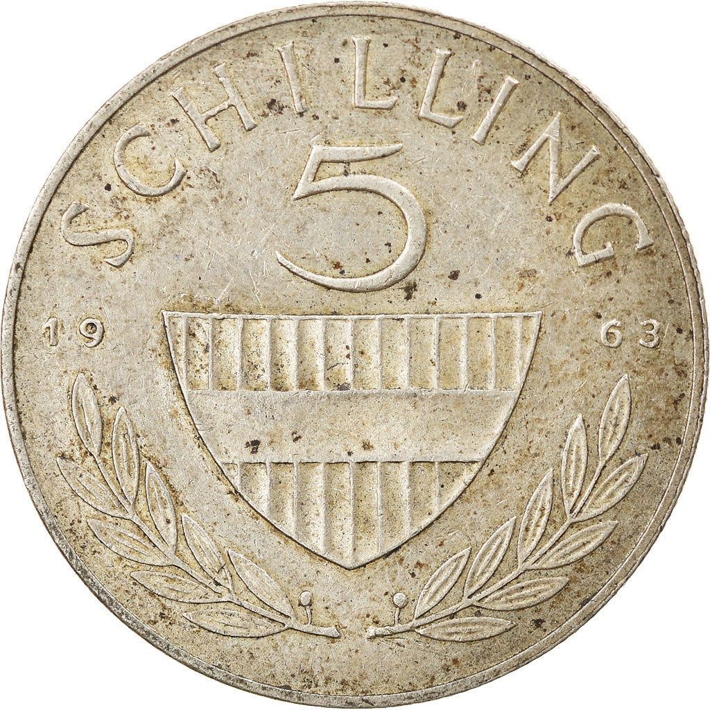 Moneda, Austria, 5 Schilling, 1963, MBC, Plata, KM:2889