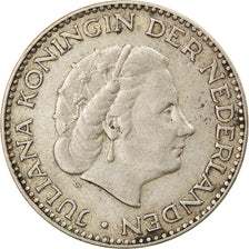 Coin, Netherlands, Juliana, Gulden, 1954, EF(40-45), Silver, KM:184