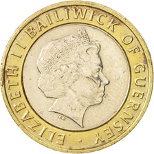 Guernsey, Elizabeth II, 2 Pounds, 2003, British Royal Mint, AU(50-53), KM 83