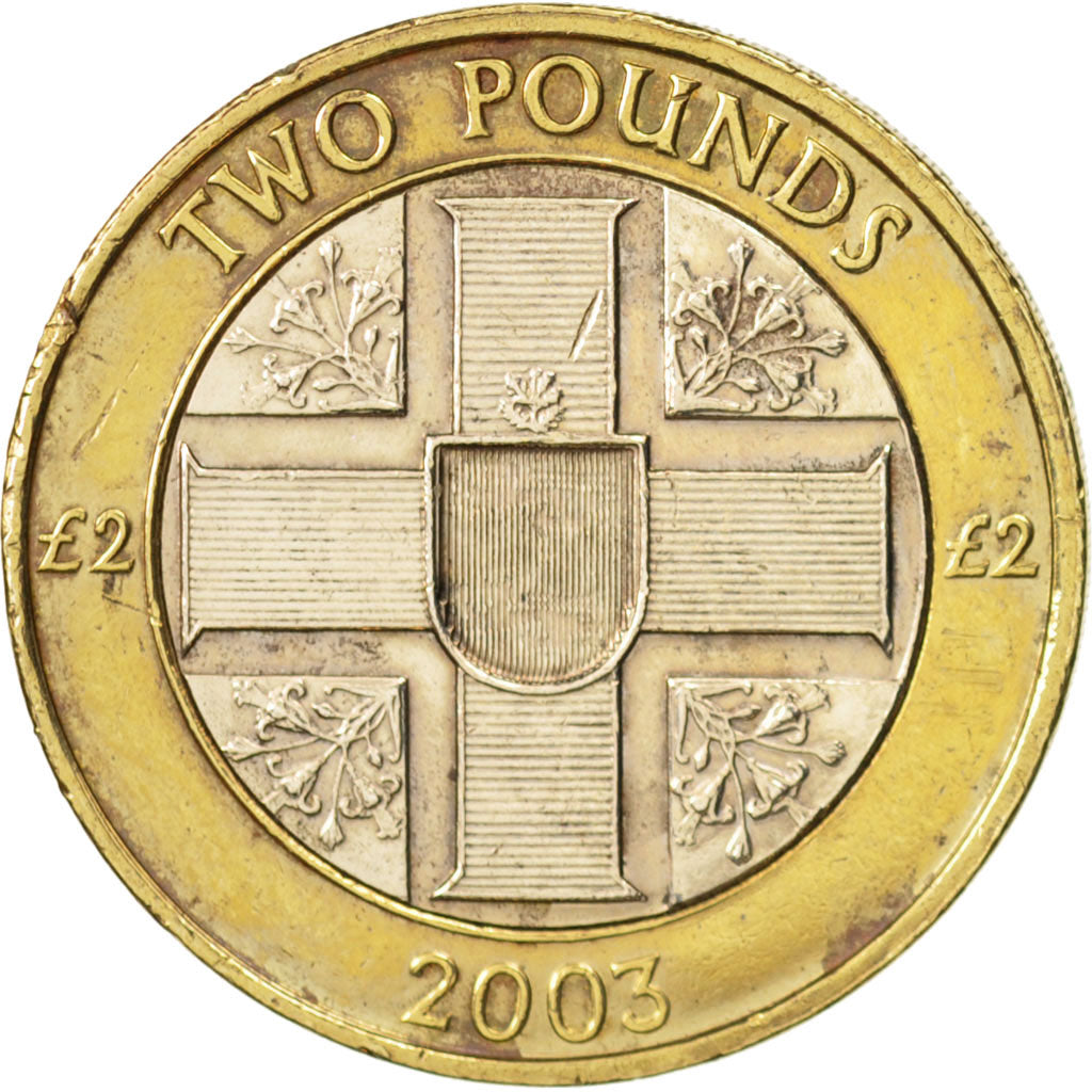Guernsey, Elizabeth II, 2 Pounds, 2003, British Royal Mint, AU(50-53), KM 83