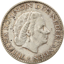 Moneda, Países Bajos, Juliana, Gulden, 1957, BC+, Plata, KM:184