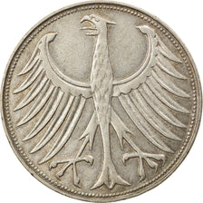 Coin, GERMANY - FEDERAL REPUBLIC, 5 Mark, 1951, Hambourg, EF(40-45), Silver