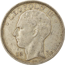 Coin, Belgium, 20 Francs, 20 Frank, 1934, EF(40-45), Silver, KM:105