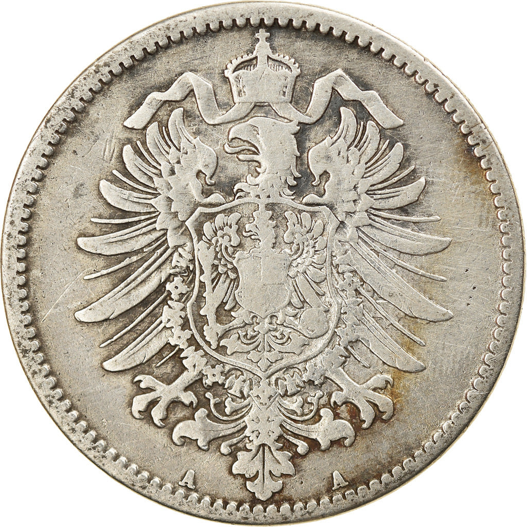 Moneta, NIEMCY - IMPERIUM, Wilhelm I, Mark, 1875, Berlin, EF(40-45), Srebro