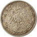 Coin, GERMANY - EMPIRE, 1/2 Mark, 1913, Berlin, EF(40-45), Silver, KM:17