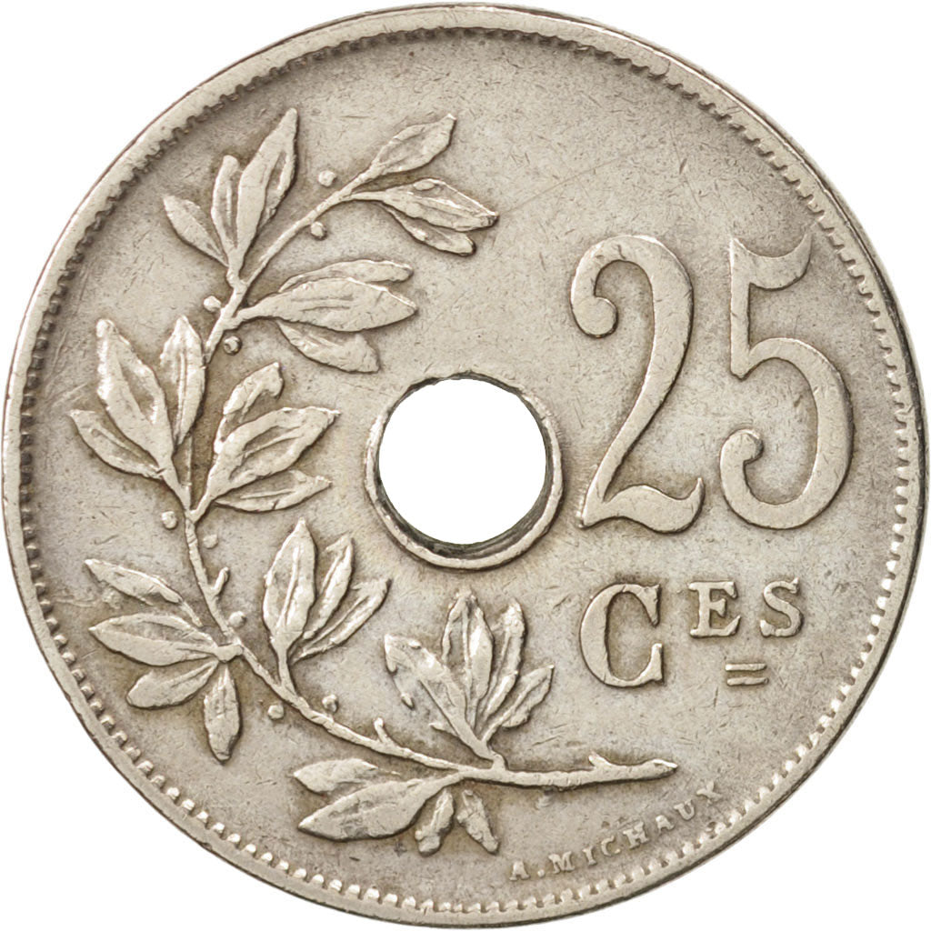 Belgien, 25 Centimes, 1927, SS, Copper-nickel, KM:68.1
