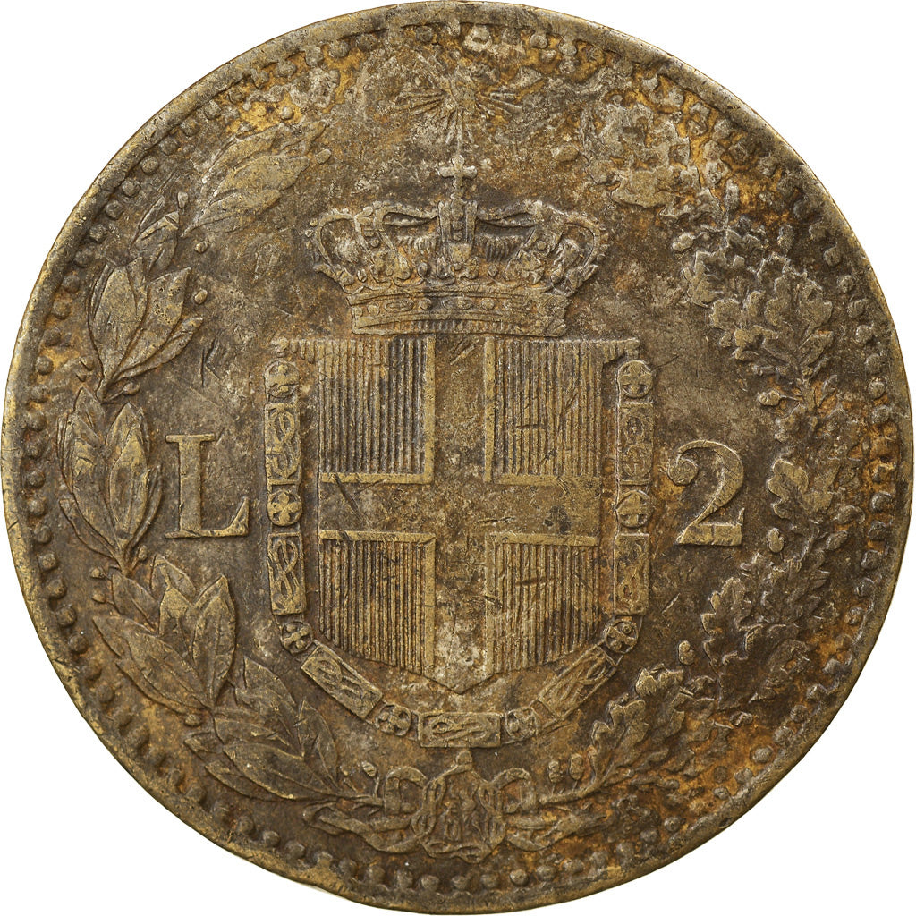 Coin, Italy, Umberto I, 2 Lire, 1881, Rome, VF(30-35), Silver, KM:23