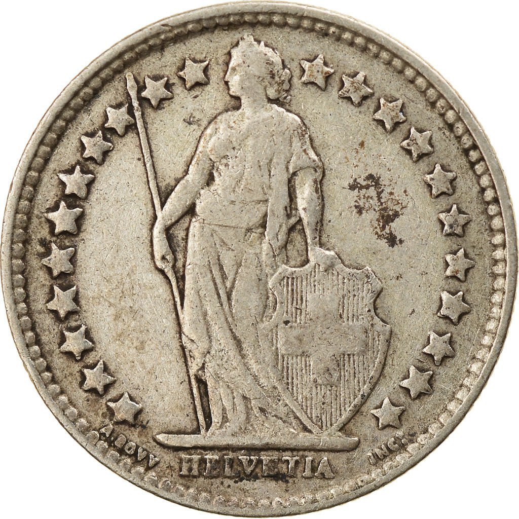 Coin, Switzerland, 1/2 Franc, 1913, Bern, VF(30-35), Silver, KM:23