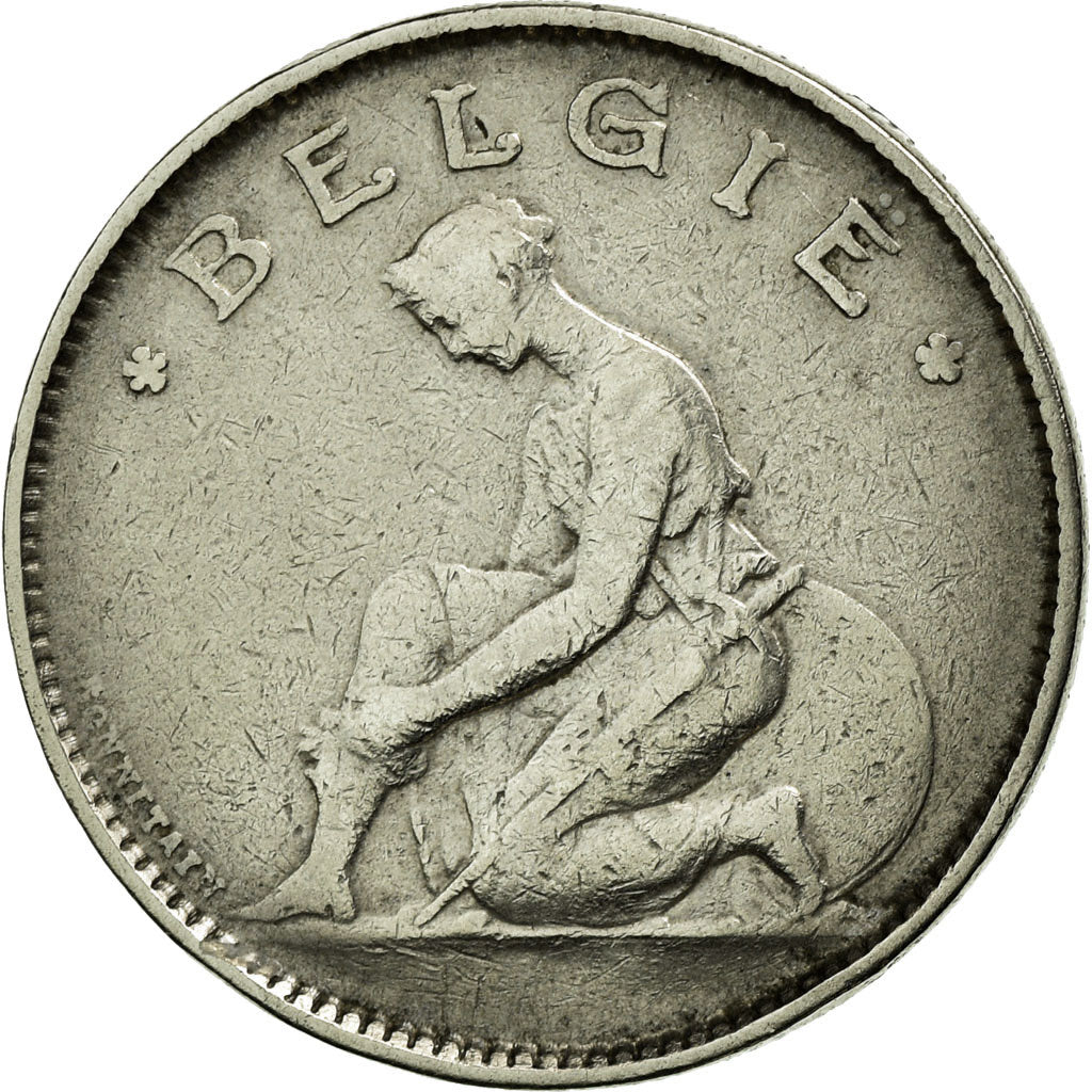 Coin, Belgium, Franc, 1923, EF(40-45), Nickel, KM:90