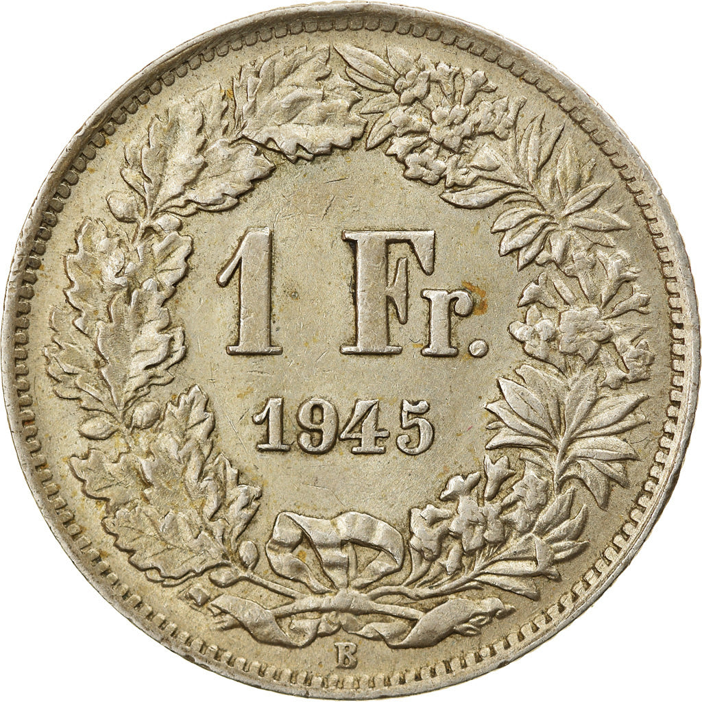 Münze, Schweiz, Franc, 1945, Bern, SS, Silber, KM:24
