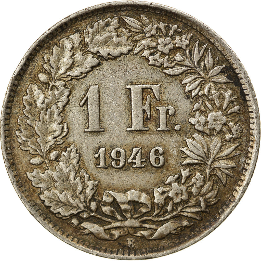 Coin, Switzerland, Franc, 1946, Bern, EF(40-45), Silver, KM:24