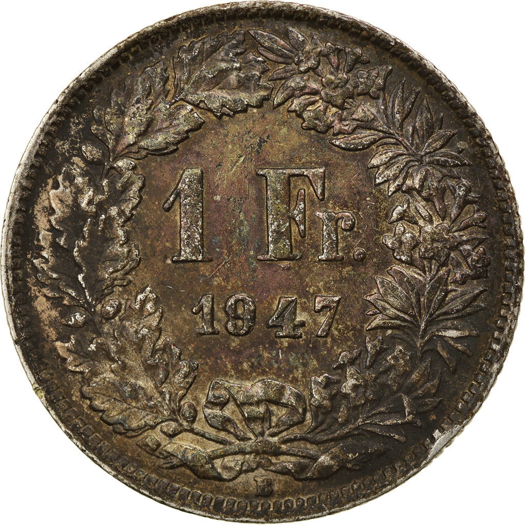 Coin, Switzerland, Franc, 1947, EF(40-45), Silver, KM:24