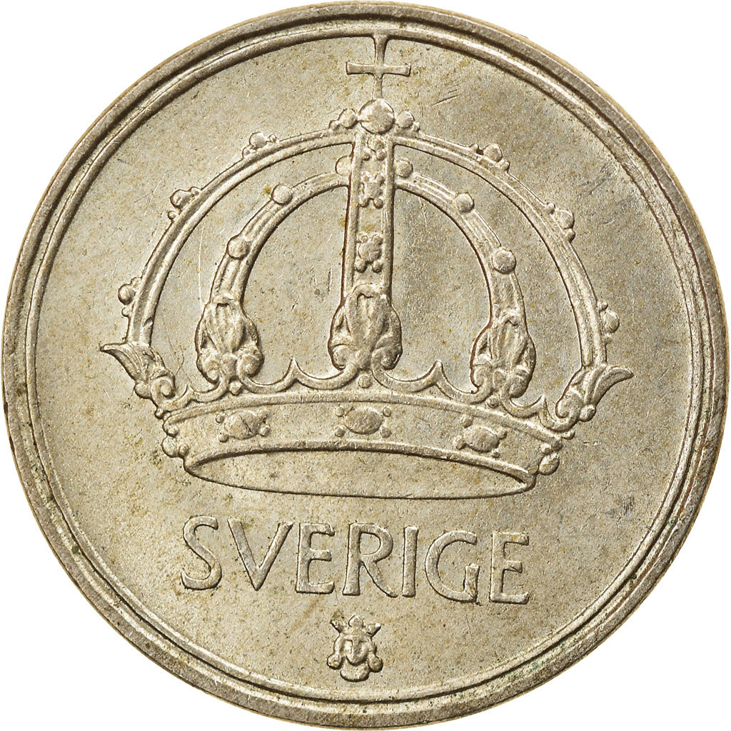 Coin, Sweden, Gustaf V, 10 Öre, 1950, AU(55-58), Silver, KM:813