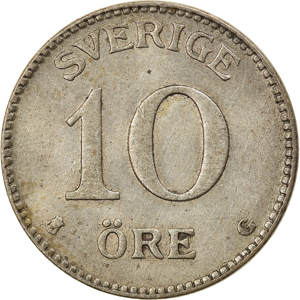 Coin, Sweden, Gustaf V, 10 Öre, 1935, EF(40-45), Silver, KM:780