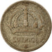 Coin, Sweden, Gustaf V, 25 Öre, 1948, VF(30-35), Silver, KM:816