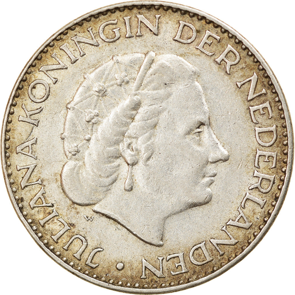 Coin, Netherlands, Juliana, Gulden, 1964, EF(40-45), Silver, KM:184