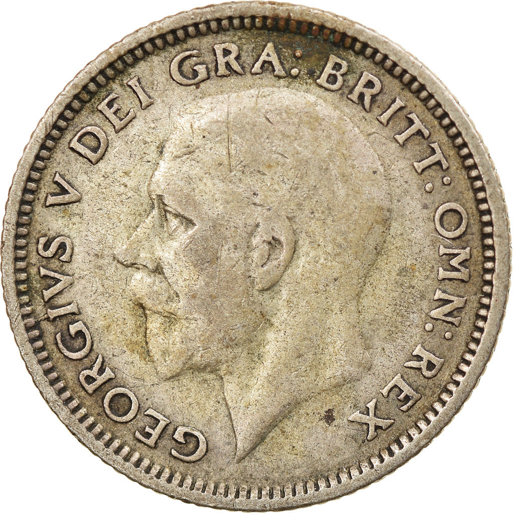 Coin, Great Britain, George V, 6 Pence, 1926, VF(30-35), Silver, KM:815a.2