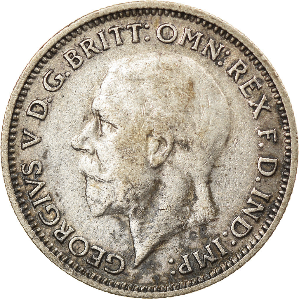 Moneta, Gran Bretagna, George V, 6 Pence, 1933, BB+, Argento, KM:832