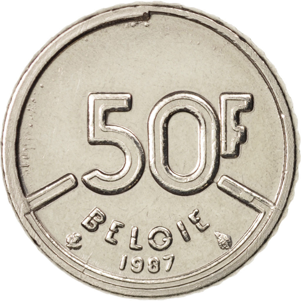 Belgium, Baudouin I, 50 Francs, 50 Frank, 1987, Brussels, AU(50-53), KM 169