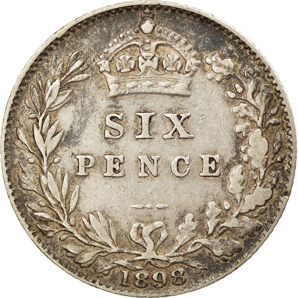 Coin, Great Britain, Victoria, 6 Pence, 1898, EF(40-45), Silver, KM:779