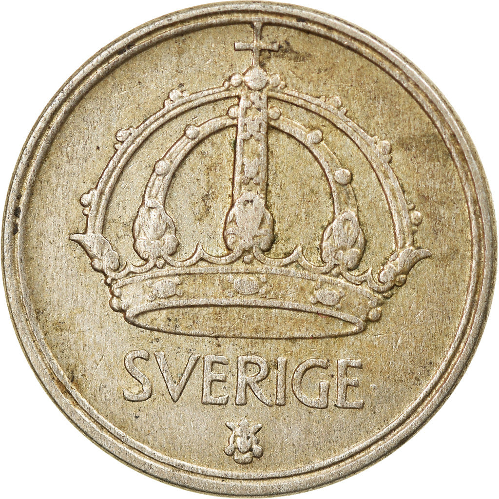 Coin, Sweden, Gustaf V, 25 Öre, 1950, VF(30-35), Silver, KM:816