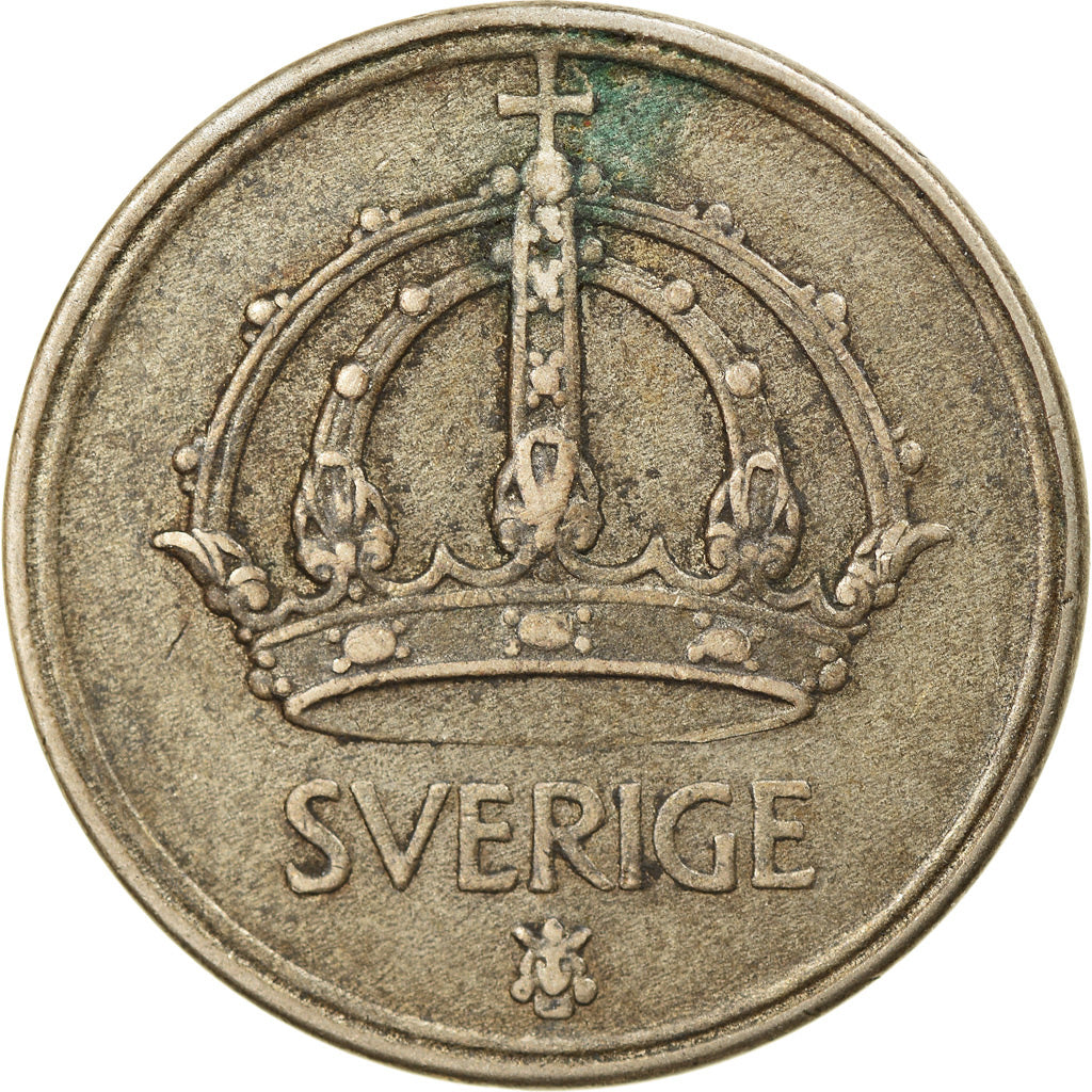 Moneda, Suecia, Gustaf V, 50 Öre, 1946, MBC, Plata, KM:817