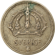 Moneda, Suecia, Gustaf V, 50 Öre, 1946, MBC, Plata, KM:817