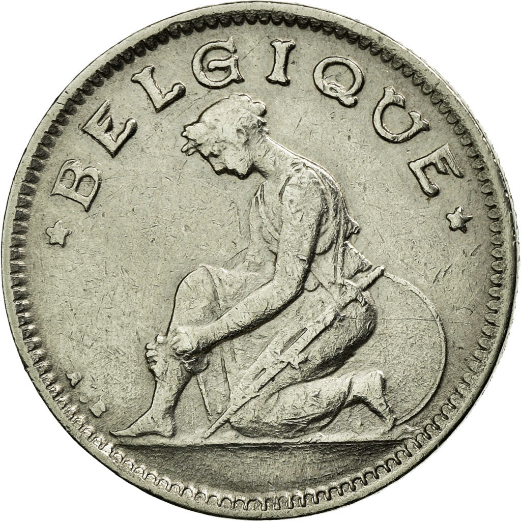 Coin, Belgium, 50 Centimes, 1933, AU(50-53), Nickel, KM:87