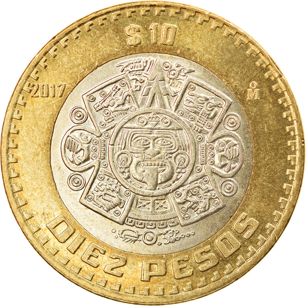 Coin, Mexico, 10 Pesos, 2017, AU(50-53), Bi-Metallic, KM:616
