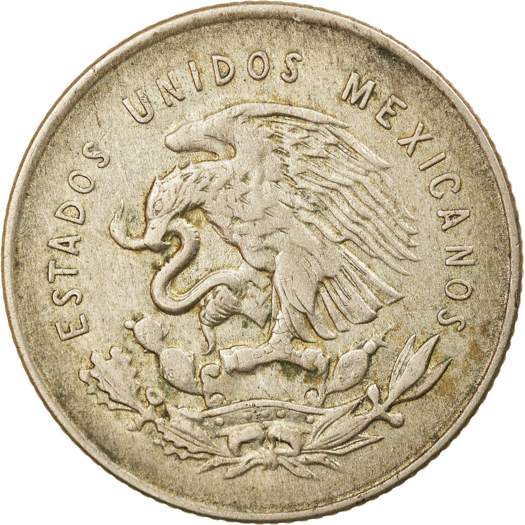 Coin, Mexico, 25 Centavos, 1950, Mexico City, EF(40-45), Silver, KM:443