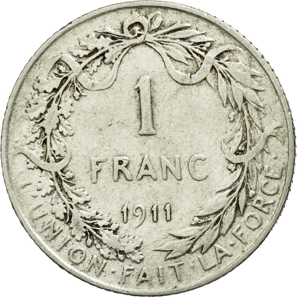 Münze, Belgien, Franc, 1911, SS, Silber, KM:72