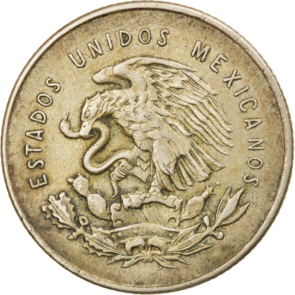 Coin, Mexico, 25 Centavos, 1950, Mexico City, VF(30-35), Silver, KM:443