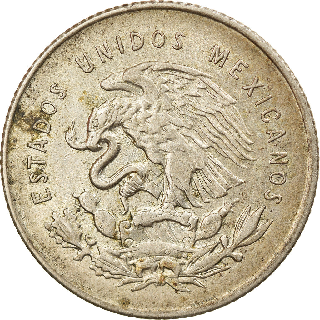 Coin, Mexico, 25 Centavos, 1952, Mexico City, EF(40-45), Silver, KM:443