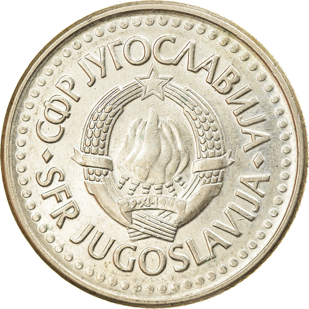 Münze, Jugoslawien, 2 Dinara, 1991, SS, Copper-Nickel-Zinc, KM:143