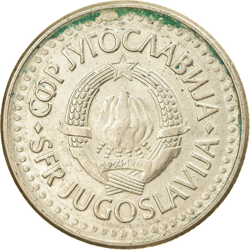 Coin, Yugoslavia, 2 Dinara, 1991, VF(30-35), Copper-Nickel-Zinc, KM:143