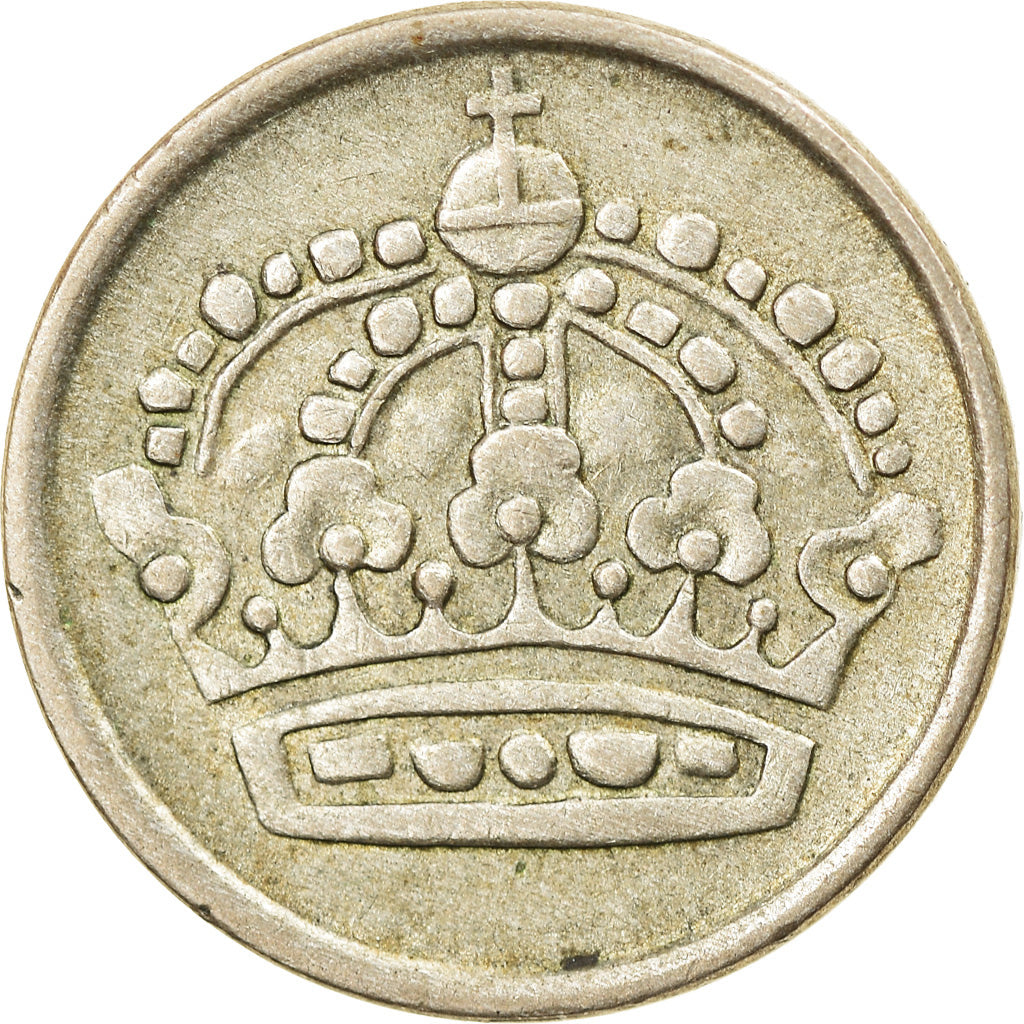 Coin, Sweden, Gustaf VI, 10 Öre, 1957, EF(40-45), Silver, KM:823