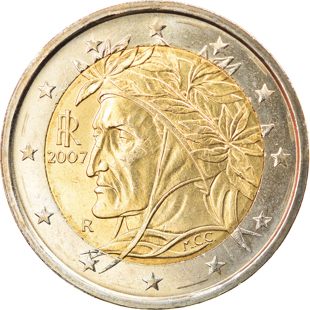 Italy, 2 Euro, 2007, Rome, MS(63), Bi-Metallic, KM:217