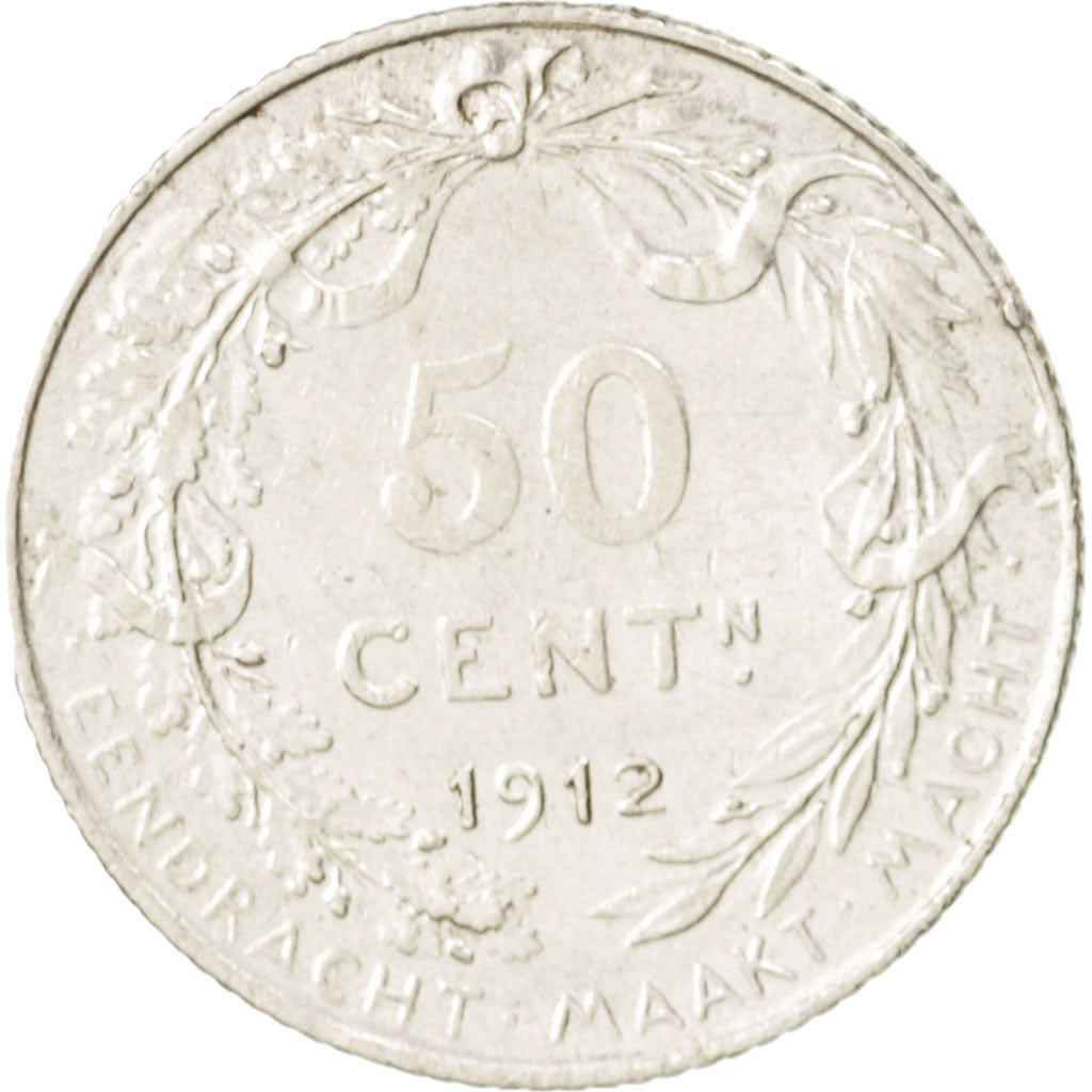 Belgien, 50 Centimes, 1912, SS+, Silber, KM:71