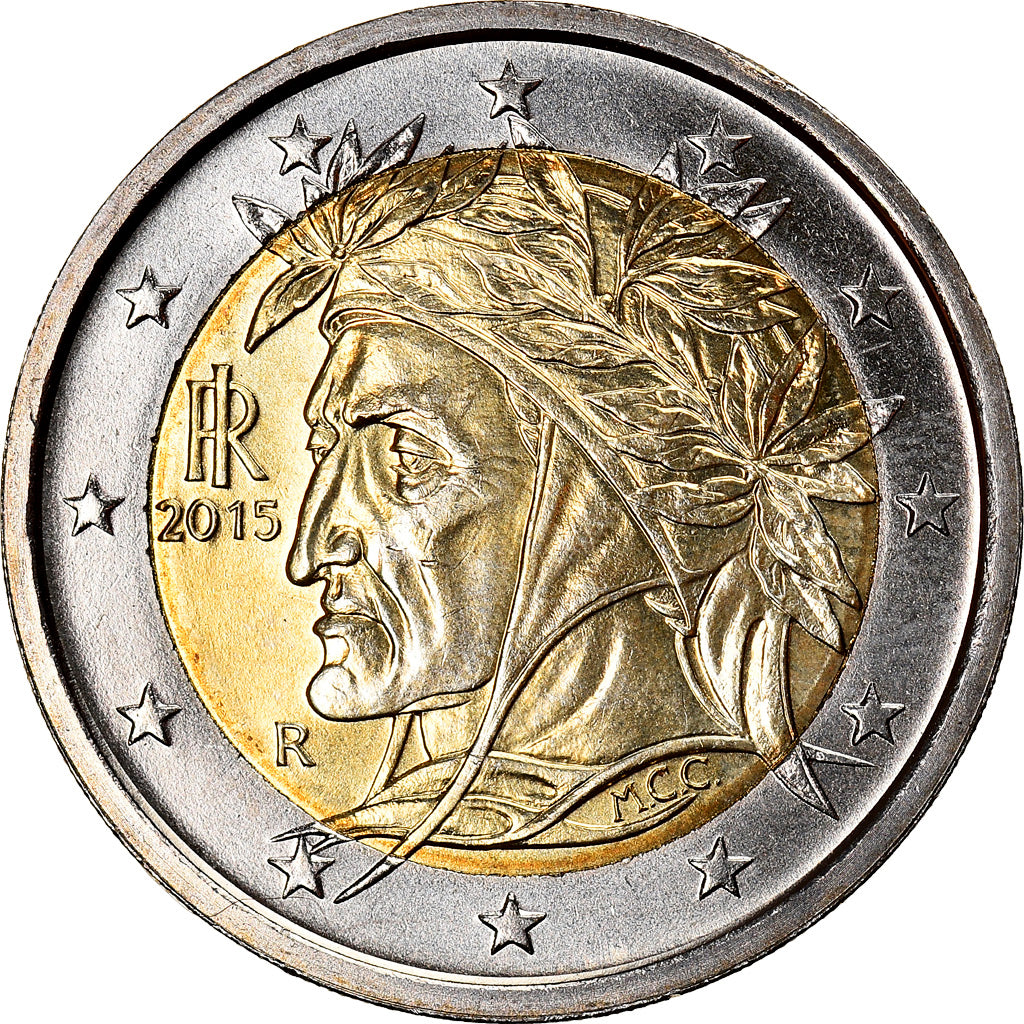 Italy, 2 Euro, 2015, MS(63), Bi-Metallic, KM:New