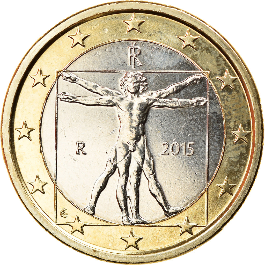 Italy, Euro, 2015, MS(63), Bi-Metallic, KM:New