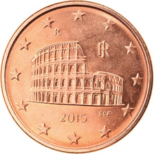 Italy, 5 Euro Cent, 2015, MS(63), Copper Plated Steel, KM:New
