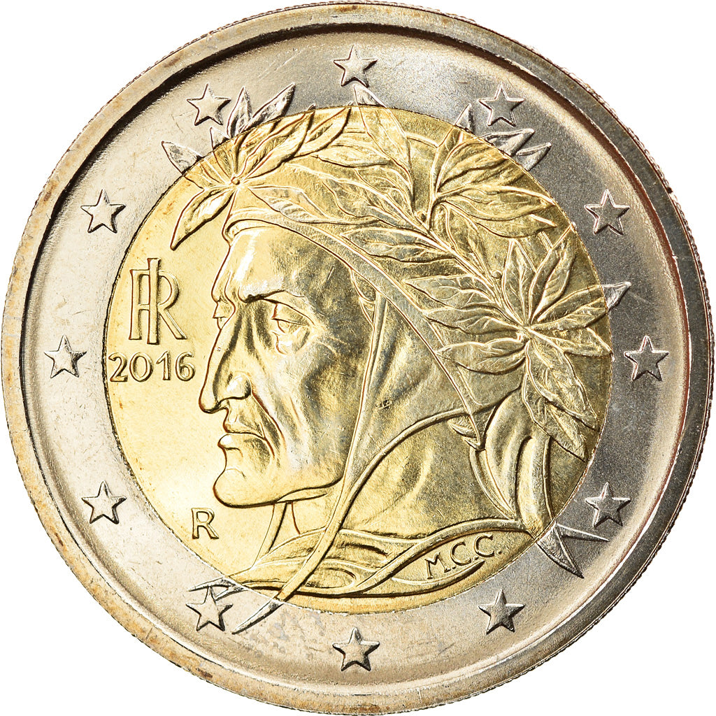 Italy, 2 Euro, 2016, MS(63), Bi-Metallic, KM:New