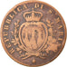 Coin, San Marino, 5 Centesimi, 1869, Milan, VF(20-25), Copper, KM:1