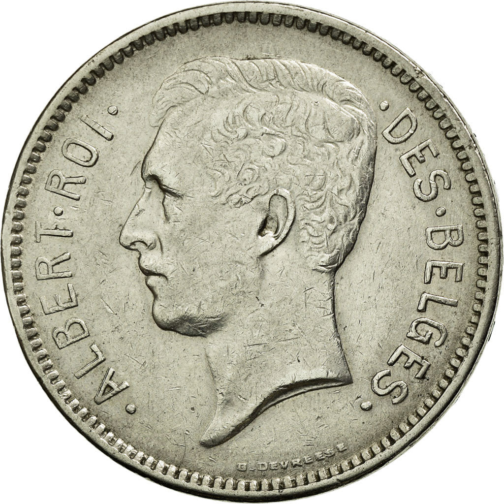 Coin, Belgium, 5 Francs, 5 Frank, 1932, AU(50-53), Nickel, KM:97.1