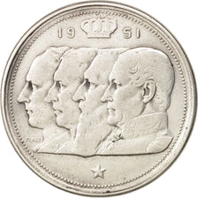 Belgium, 100 Francs, 100 Frank, 1951, EF(40-45), Silver, KM:139.1