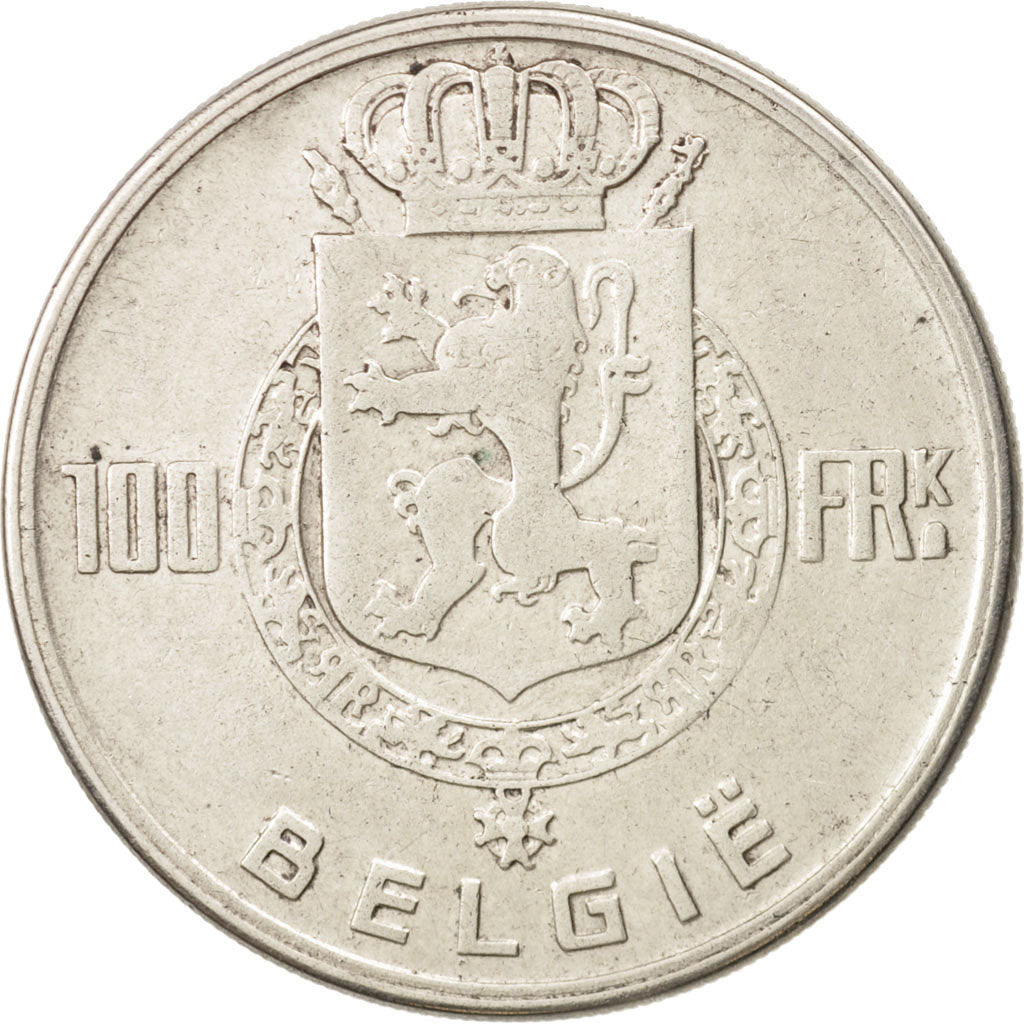 Belgium, 100 Francs, 100 Frank, 1951, EF(40-45), Silver, KM:139.1
