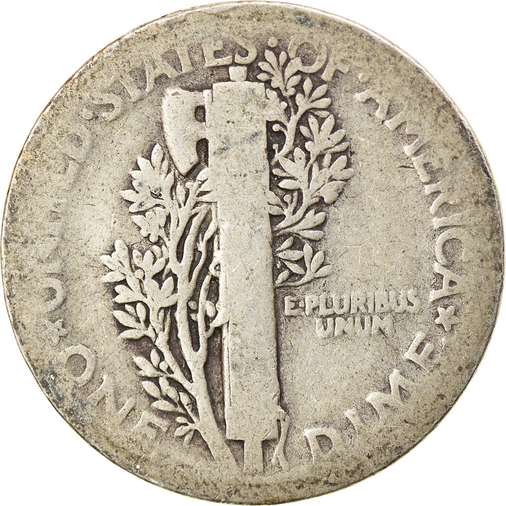 Coin, United States, Mercury Dime, Dime, 1919, U.S. Mint, Philadelphia