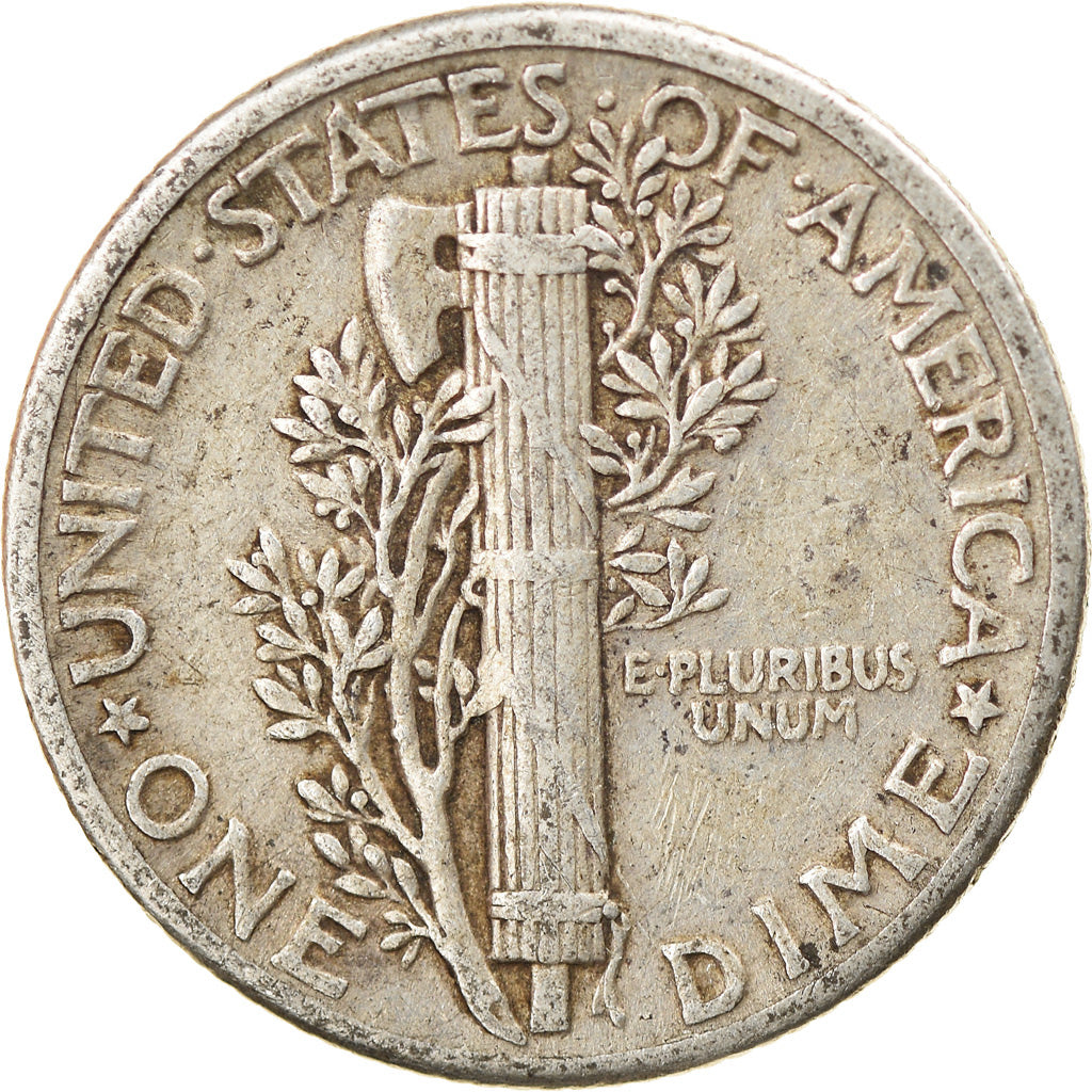 Coin, United States, Mercury Dime, Dime, 1937, U.S. Mint, Philadelphia