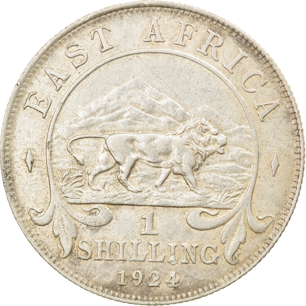 Coin, EAST AFRICA, George V, Shilling, 1924, EF(40-45), Silver, KM:21