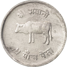 Münze, Nepal, SHAH DYNASTY, Birendra Bir Bikram, 5 Paisa, 1975, SS+, Aluminium